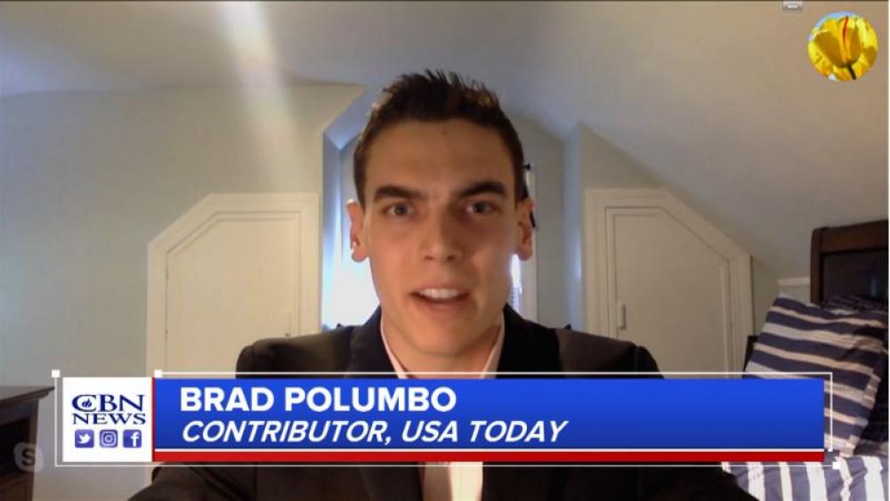 Brad Polumbo, a USA Today contributor, is the editor of the website Young Voices. (Image credit: CBN News)