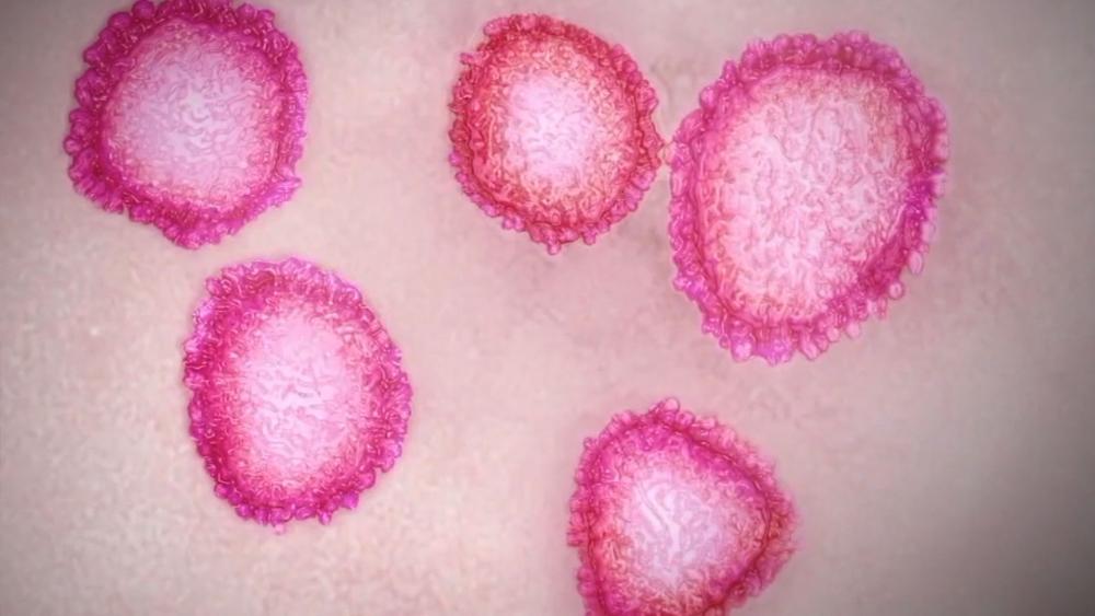 Microscopic view of the COVID-19 coronavirus from China
