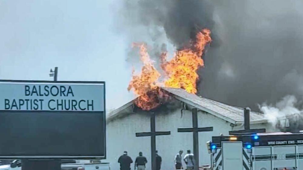 Cross Miraculously Remains After Fire Torches Church