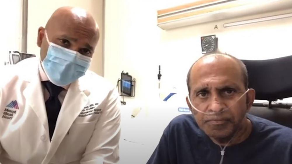 Dr. Robin Varghese y Pastor Benjamin Thomas. (Crédito de la captura de pantalla: Hospital Mount Sinai)