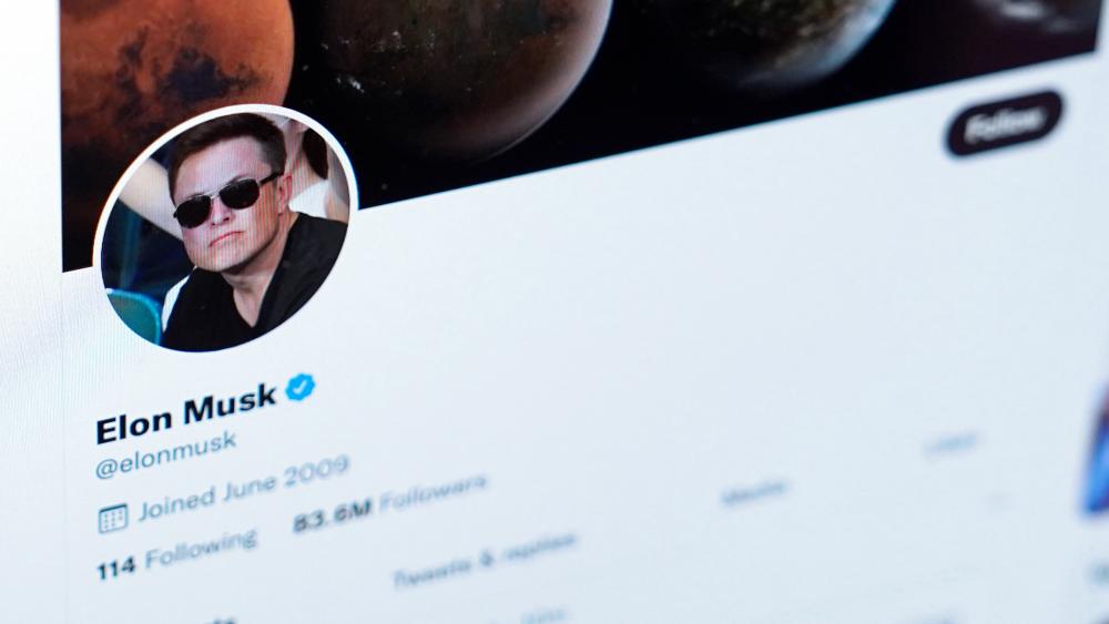 The Twitter page of Elon Musk, April 25, 2022. On Monday, Musk reached an agreement to buy Twitter for about $44 billion. (AP Photo/Eric Risberg)