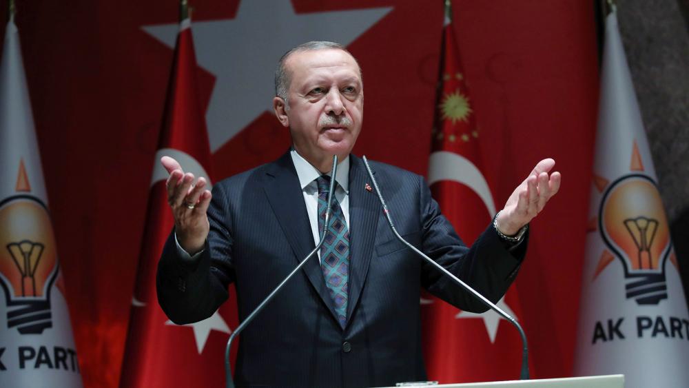 Turkey&#039;s President Recep Tayyip Erdogan claims on Oct. 10, 2019 that 109 Syrian Kurdish &quot;terrorists&quot; have been killed so far. Erdogan also warned the European Union not to call his attack an &#039;invasion&#039;. (Turkish Presidency Press Service via AP)