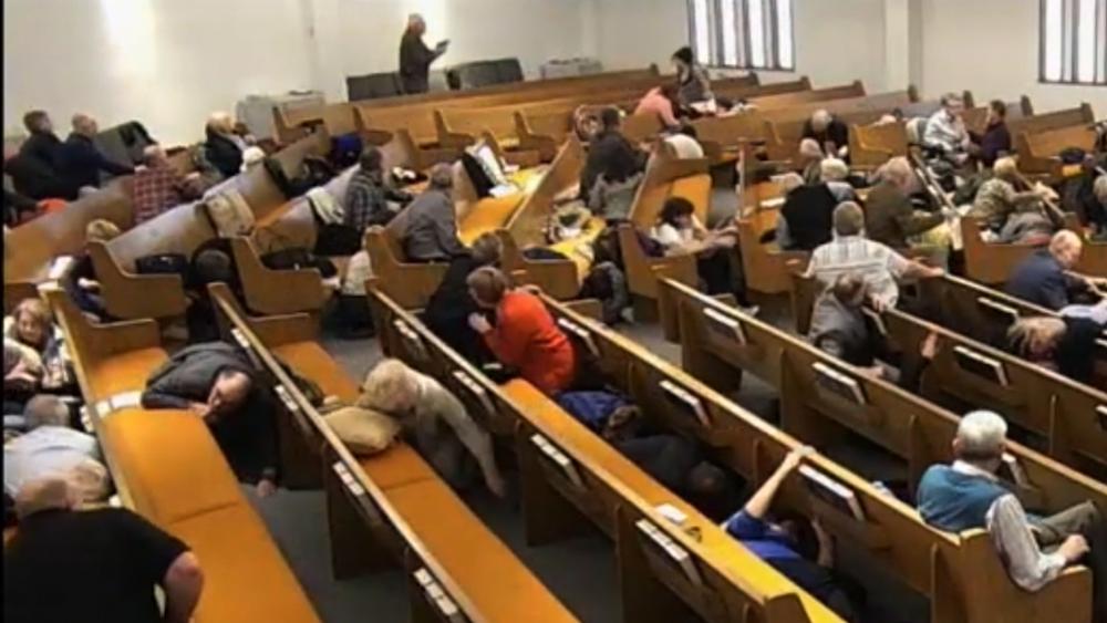 Church members with guns confronted the shooter at the West Freeway Church of Christ near Fort Worth, Texas. (Image: screen capture)