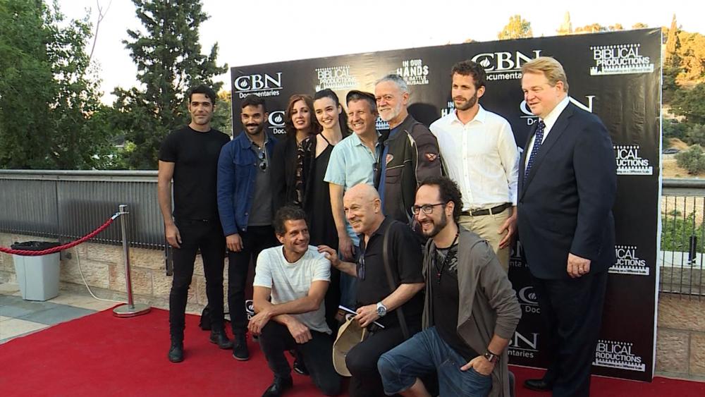 Cast of &#039;In Our Hands&#039; with CBN CEO Gordon Robertson and Film Director Erin Zimmerman
