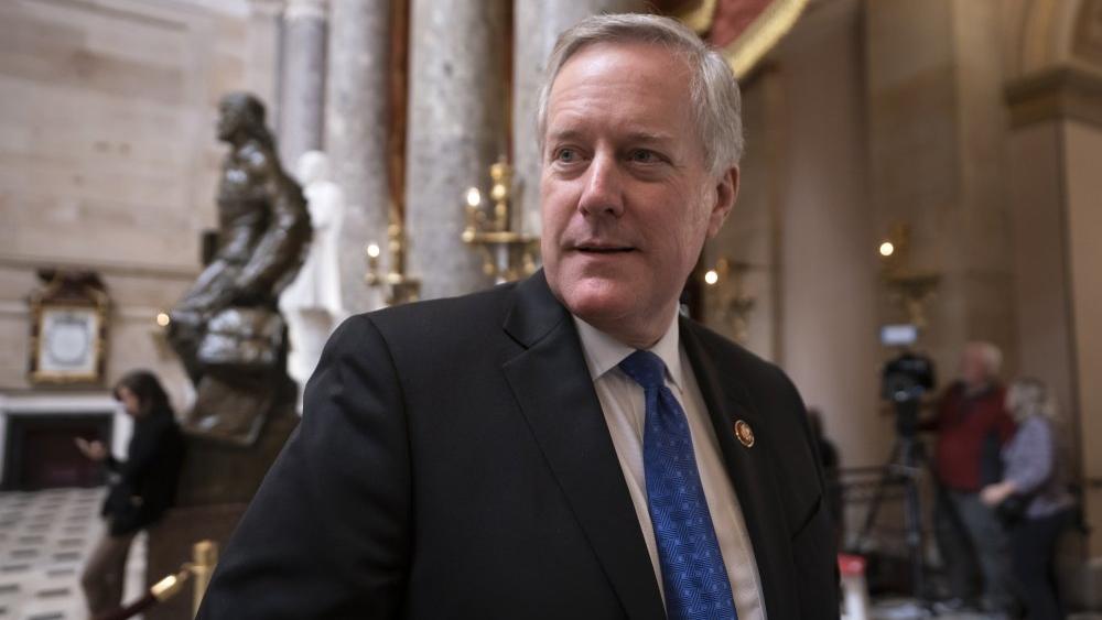 In this Dec. 18, 2019, Rep. Mark Meadows speaks with reporters on Capitol Hill in Washington (AP Photo/J. Scott Applewhite, File)