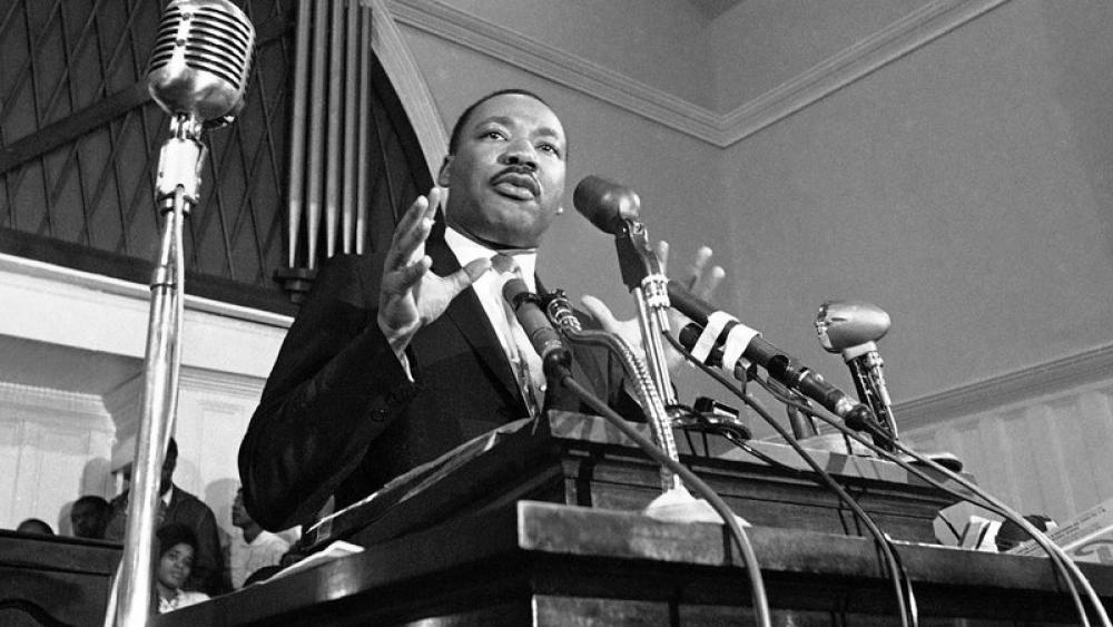  In this 1960 file photo, Martin Luther King Jr. speaks in Atlanta. (AP Photo)