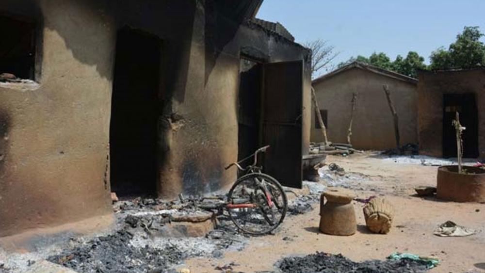 Photo showing houses in the Karamai village in Nigeria that were burned in a Fulani miltia attack. (Image courtesy: Barnabus Fund)