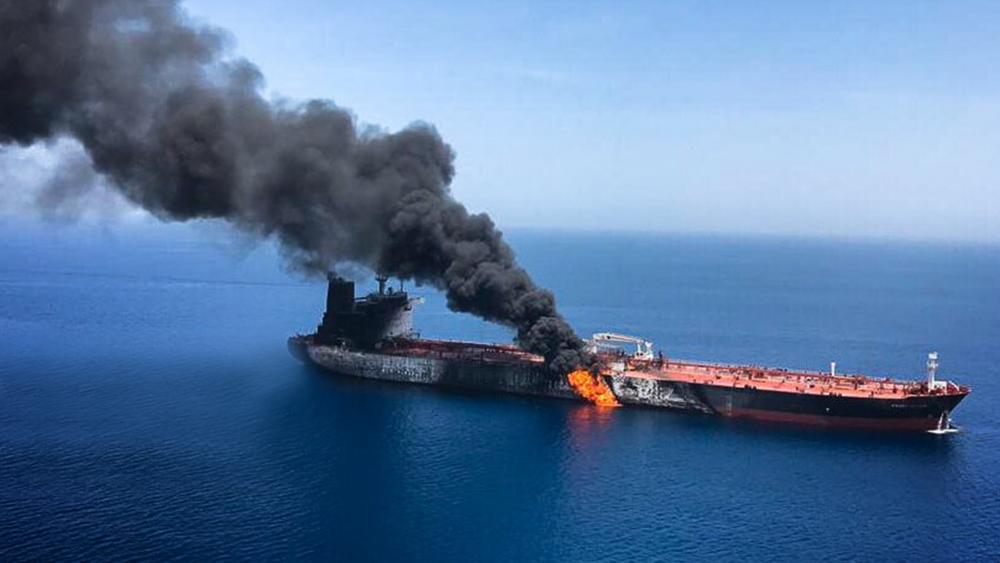 oil tanker iran on fire