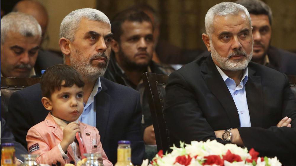 Hamas Leaders Yahya Sinwar and Ismail Haniyeh, Photo, Courtesy SBS Screen Capture