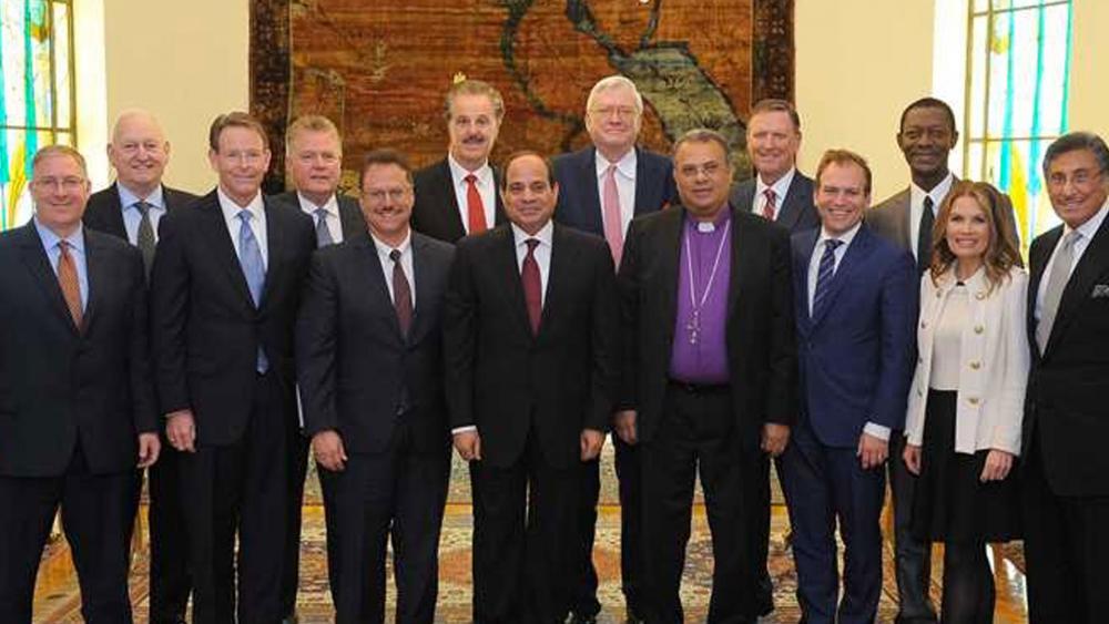 US Christian Delegation with Egyptian President Fattah Abdel el-Sisi, Photo, Courtesy Joel Rosenberg