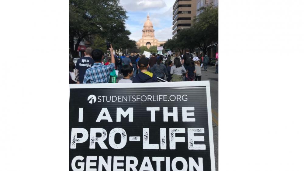 Hundreds march at the Texas Rally for Life held Saturday at the Texas state capitol in Austin. (Image courtesy: Eric Sorensen)
