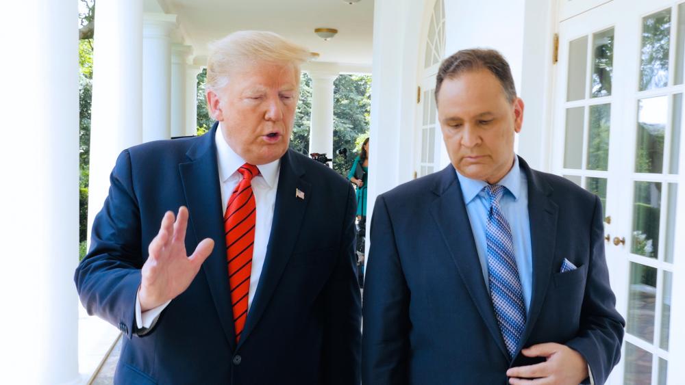 President Trump and CBN News Chief Political Analyst David Brody at the White House.