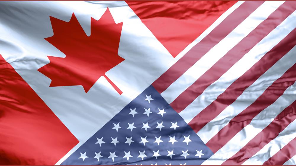 USA and Canadian flags (Adobe image)