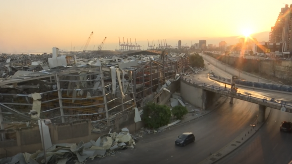 AP Video Screenshot: The sun rises in Beirut and rescue operations continue following a devastating explosion