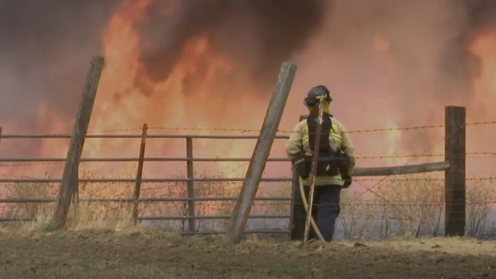 AP Video Still: Fires rage in Vacaville, California