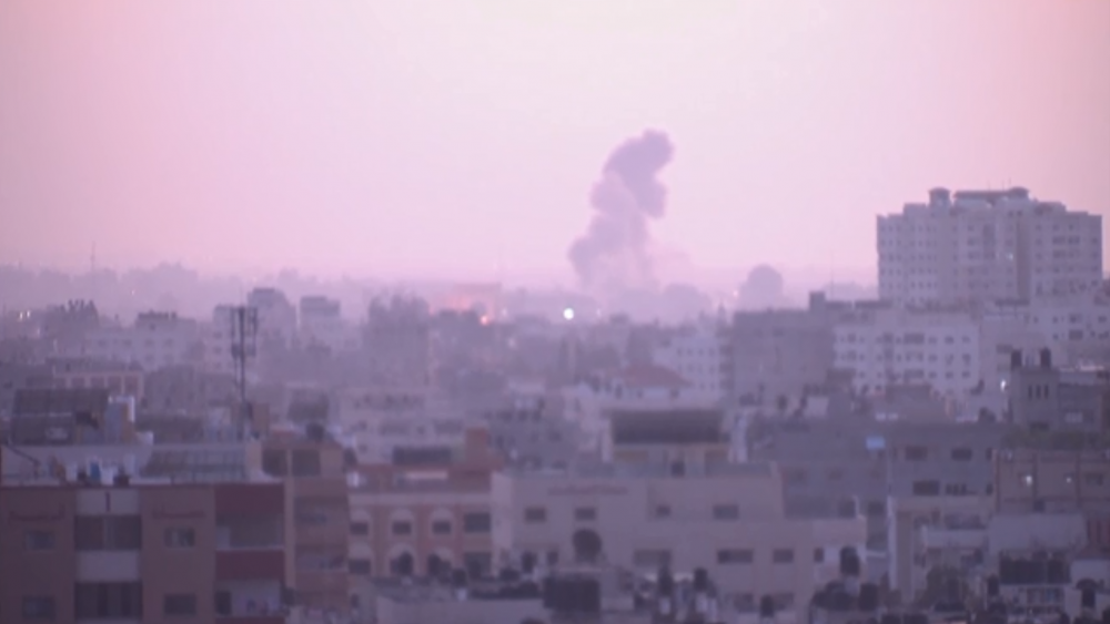 AP: Pillar of smoke in Gaza after Israeli airstrike