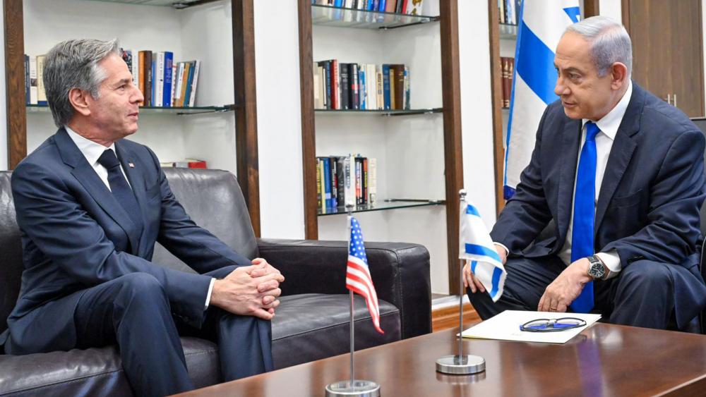 Prime Minister Benjamin Netanyahu Holding Private Meeting with US Secretary of State Antony Blinken, Photo Credit: Kobi Gideon (GPO).