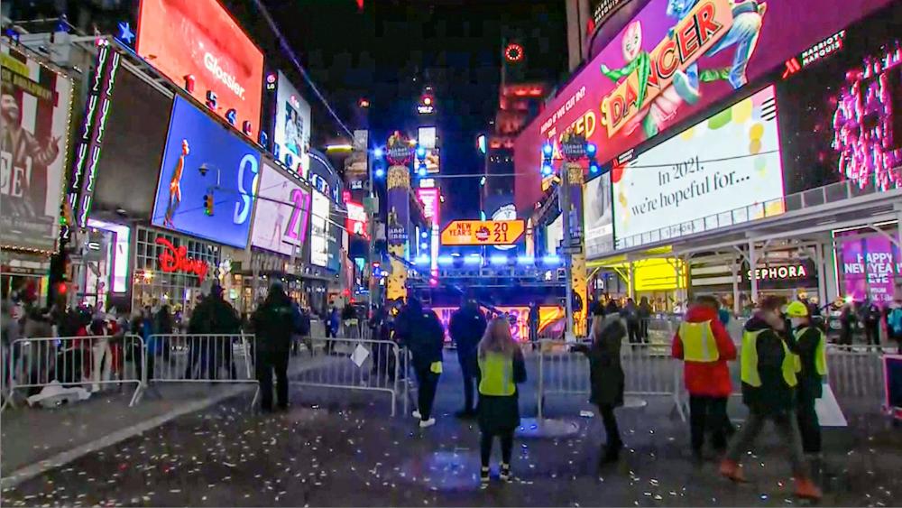 New Year&#039;s Eve in Times Square (Image: Screen capture)