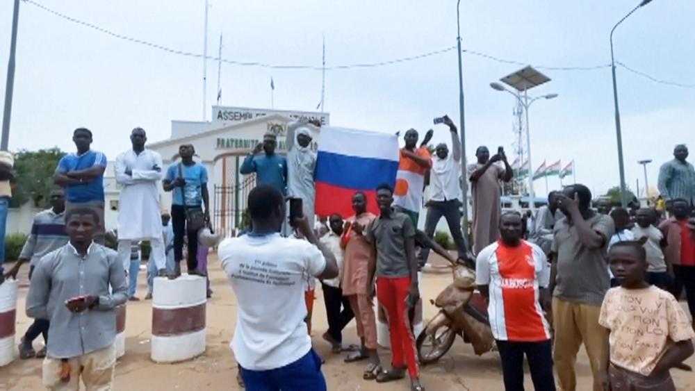 Russian flags were seen in Niger after the military coup.
